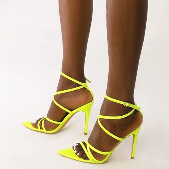 (41-1906)  🔥3/$20🔥  Mysoft Women's Sexy Pointed Toe Strappy  Sz 7 - Picture 1 of 11